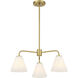 Blair 3 Light 24 inch Warm Brass Chandelier Ceiling Light